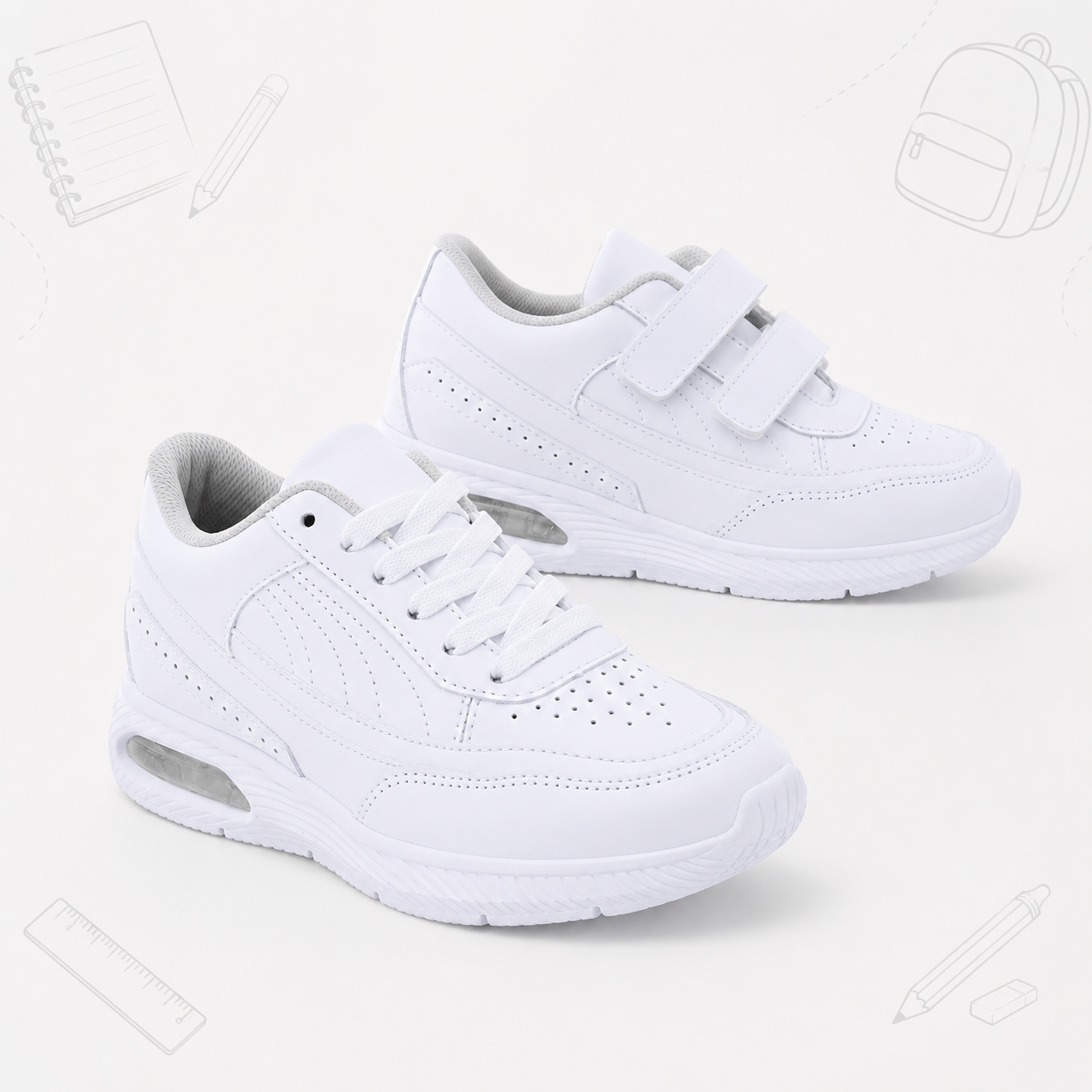Tenis escolar blanco