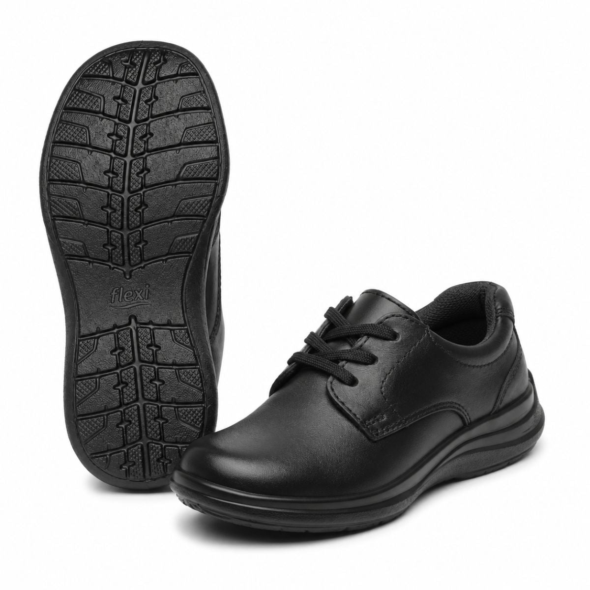 Zapato Escolar Negro de Piel Flexi 402111 Ligero Tallas 17 al 21 MX